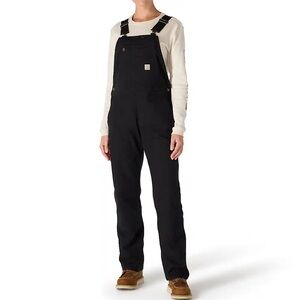 CARHARTT ASHLAND BIB OVERALLS BLACK | WOMENS SIZE XL